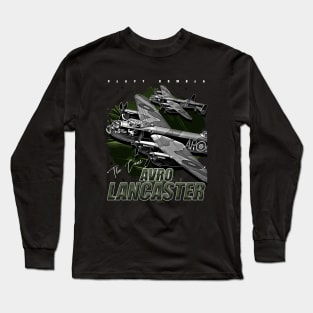 Avro Lancaster Vintage Aircraft Bomber Long Sleeve T-Shirt